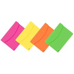 FAVORIT SNAP NEON BUSTA CON BOTTONE IN PP CM 21X29.7 A4 COLORI FLUO ASSORTITI