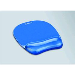 Fellowes Crystals — tappetino mouse con poggiapolsi in gel, blu