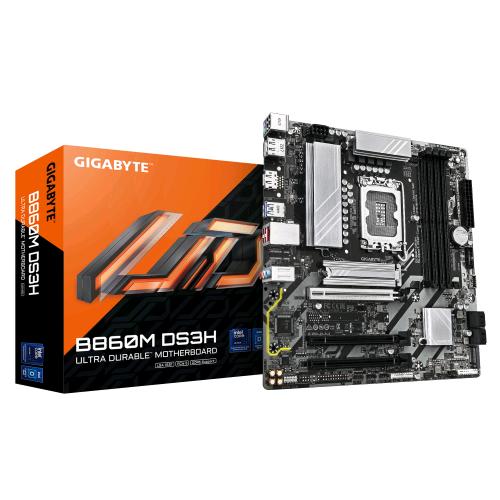 GIGABYTE B860M DS3H — scheda madre LGA 1851, 4 slot DDR5, Micro ATX