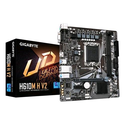 GIGABYTE H610M H V2 — scheda madre LGA 1700, 2 slot DDR5, Micro ATX