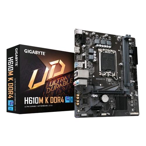 GIGABYTE H610M K DDR4 — scheda madre LGA 1700, 2 slot DDR4, Micro ATX