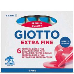 GIOTTO EXTRA FINE TEMPERA TUBO DA 21ML COL. CYANO CONF 6 Pz.