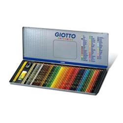 GIOTTO SUPERMINA PASTELLI MINA 3.8 mm SCATOLA DI METALLO COLORI ASSORTITI CONF 50 Pz.