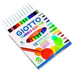 GIOTTO TURBO COLOR PENNARELLI LAVABILI ATOSSICI PUNTA FINE COLORI ASSORTITI CONF. 12 Pz.