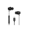 HAMLET AURICOLARI STEREO IN-EAR USB-C CON MICROFONO TELECOMANDO CONTROLLO CHIAMATE E VOLUME/MUSICA NERO