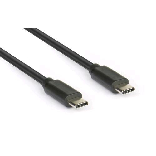 HAMLET CAVO DATI E ALIMENTAZIONE DA USB-C A USB-C MASCHIO/MASCHIO PD 65W 1 MT NERO