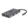 HAMLET DOCKING STATION USB-C POWER DELIVERY 85W - 3 x USB 3.0 TIPO A + LAN + HDMI + DP