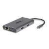 HAMLET DOCKING STATION USB-C POWER DELIVERY 85W 3xUSB 3.0 HDMI VGA LAN GREY