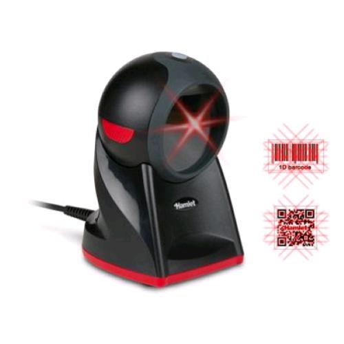 HAMLET HBCS-2D360 BARCODE SCANNER 2D DA BANCO CON LETTURA A 360 GRADI PER CODICI QR E LINEARI BLACK
