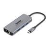 HAMLET HDKC-PD200A DOCKING STATION USB-C POWER DELIVERY 85W 3xUSB 3.0 1xHDMI 1xUSB-C LAN 10/100/1000 MBPS GREY