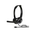 HAMLET HHEADMUS-C CUFFIA STEREO CON MICROFONO PER COMPUTER USB-C BLACK