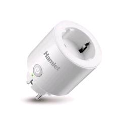 HAMLET HIOT-SPL16M PRESA INTELLIGENTE WI-FI CON MONITORAGGIO CONSUMI COMPATIBILE CON IFTTT AMAZON ALEXA E GOOGLE ASSISTANT PER iOS E ANDROID BIANCO