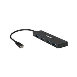 HAMLET HUB USB 3.1 TYPE C - 4 USB 3.0 COLORE NERO