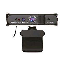 HAMLET HWCAM1080-HE WEBCAM IR USB FULL HD CON MICROFONO INTEGRATO E COPERTURA PER LA PRIVACY COMPATIBILE CON WINDOWS HELLO BLACK