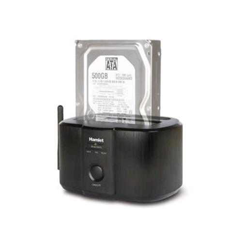 HAMLET HXDDWIFI DOCKING STATION PER HDD SATA 2.5"/3.5" MAX 4TB CONNESSIONI USB 3.0 + WIRELESS COLORE NERO