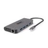 HAMLET PD200 DOCKING STATION DA USB-C A 3 xUSB 3.0 1xRJ45 LAN 1xHDMI 1xUSB-C ALIMENTAZIONE POWER DELIVERY 87 WATT GREY