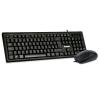 HAMLET SERIE 200 BUSINESS KIT TASTIERA DAL PROFILO RIBASSATO TASTI SILENZIOSI + MOUSE OTTICO USB 3 TASTI 1.000 DPI BLACK