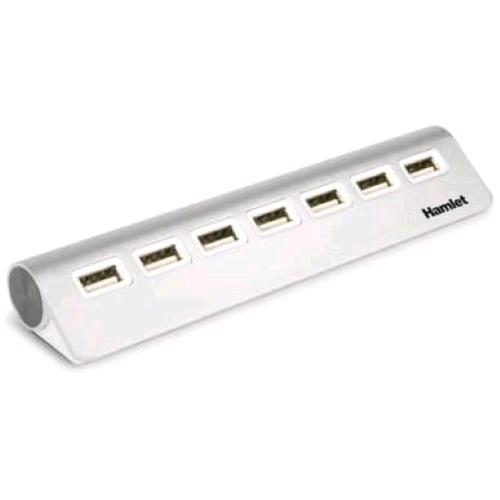 HAMLET XHUB7020AL HUB 7 PORTE USB 2.0 IN ALLUMINIO
