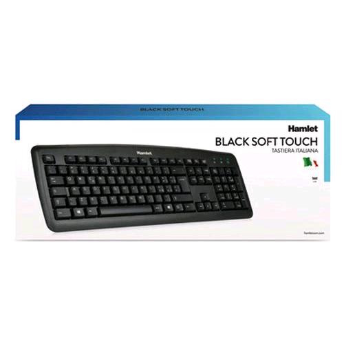 HAMLET XKKITA2 TASTIERA SOFT TOUCH USB LAYOUT ITALIANO COLORE NERO