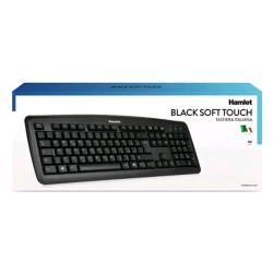 HAMLET XKKITA2 TASTIERA SOFT TOUCH USB LAYOUT ITALIANO COLORE NERO