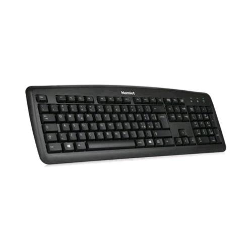 HAMLET XKKITA2-U4W-BK TASTIERA USB LAYOUT INGLESE COLORE NERO