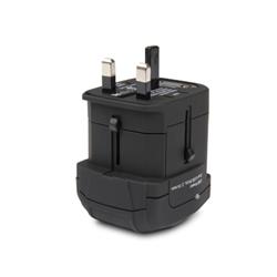 HAMLET XPW2UTRAVEL ADATTATORE UNIVERSALE 110/230VAC 2 USCITE USB BLACK GARANZIA ITALIA