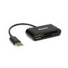 HAMLET XZR101UA LETTORE UNIVERSALE DI MEMORIE SD MICRO SD PIU 1xUSB A BLACK