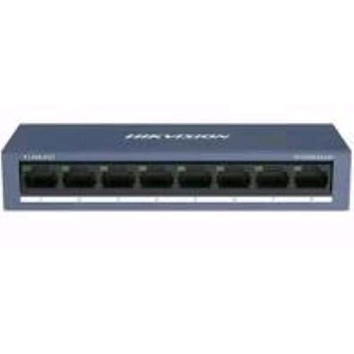 Hikvision DS-3E0108-O — switch 8 porte Fast Ethernet, metallo
