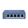 Hikvision DS-3E0505P-E/M — switch 4 porte Gigabit PoE e uplink Gigabit
