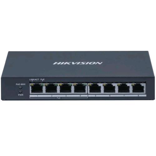 Hikvision DS-3E0508P-O — switch 8 porte Gigabit, 4 PoE