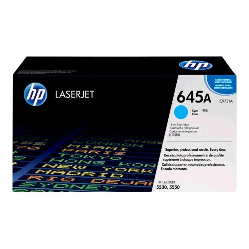 HP C9731A TONER CIANO PER LASERJET 5550DTN-5550DN-5550N-5550 GARANZIA ITALIA (C9731A)