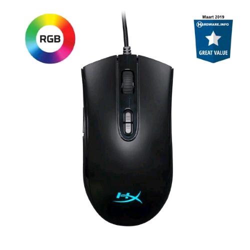 HyperX Pulsefire Core — mouse gaming USB RGB, 6.200 DPI, nero