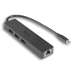 i-tec Hub USB-C 3 porte USB-A con Gigabit Ethernet