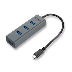 i-tec Hub USB-C 4 porte USB-A, metallo