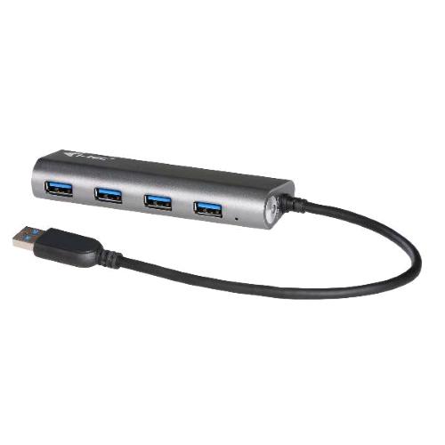 i-tec Hub USB-A 4 porte con alimentatore, metallo