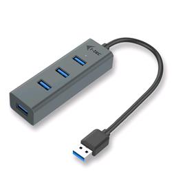 i-tec Hub USB-A 4 porte, metallo