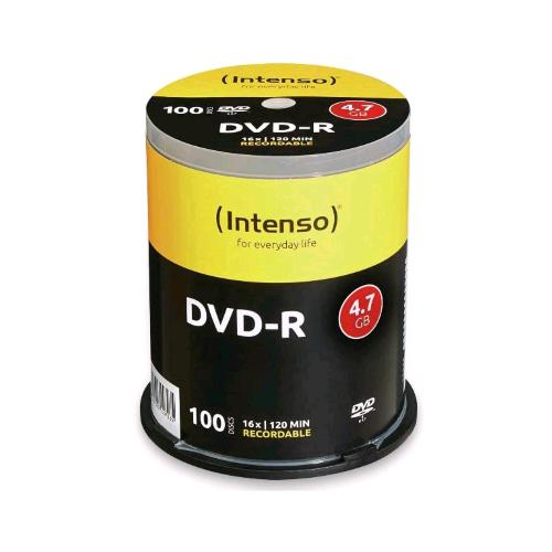 Intenso DVD-R 4,7 GB, 16x — confezione Cake Box da 100 dischi