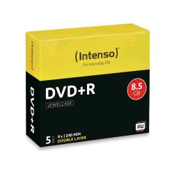 INTENSO 4311245 DISCO VERGINE DVD+R 8.5GB 8X JEWEL CASE 5 PZ