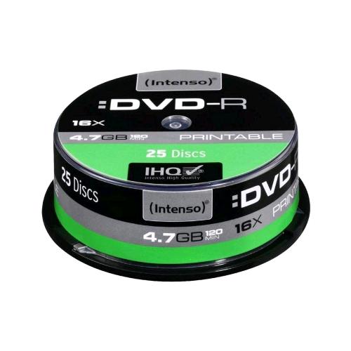 INTENSO 4801154 DISCO VERGINE DVD-R 4.7GB 16X PRINTABLE 25 PZ