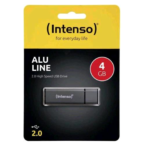 INTENSO ALU LINE CHIAVETTA 4GB USB-A 2.0 IN ALLUMINIO ANTRACITE