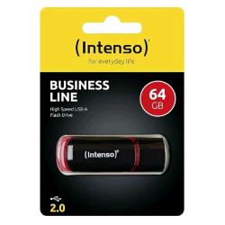 INTENSO BUSINESS LINE 64GB FLASH DRIVE USB-A 2.0 BLACK/RED