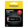 INTENSO BUSINESS LINE 64GB FLASH DRIVE USB-A 2.0 BLACK/RED