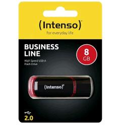 INTENSO BUSINESS LINE 8GB FLASH DRIVE USB-A 2.0 BLACK/RED