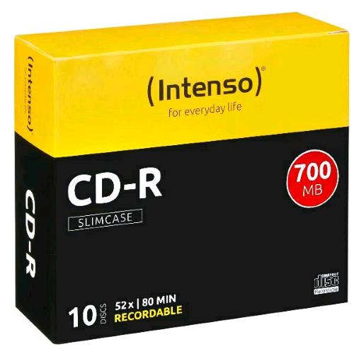 INTENSO CD-R 700 MB 80 MIN 52X SLIM CASE 10PZ