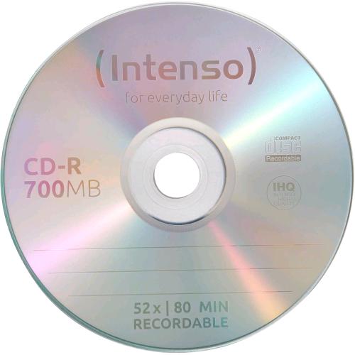 Intenso CD-R 700 MB / 80 minuti, 52x, stampabili — confezione 50 dischi