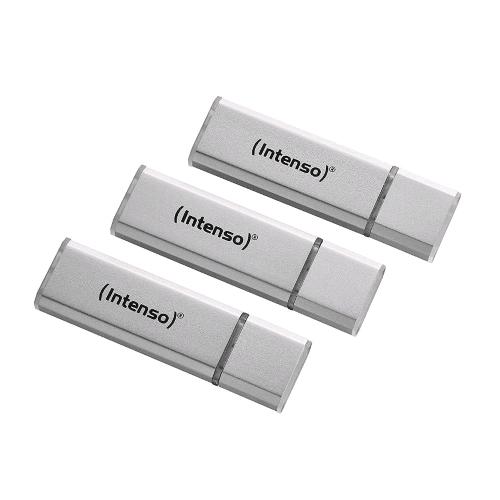 INTENSO CHIAVETTA USB 3x16GB USB 2.0 SILVER