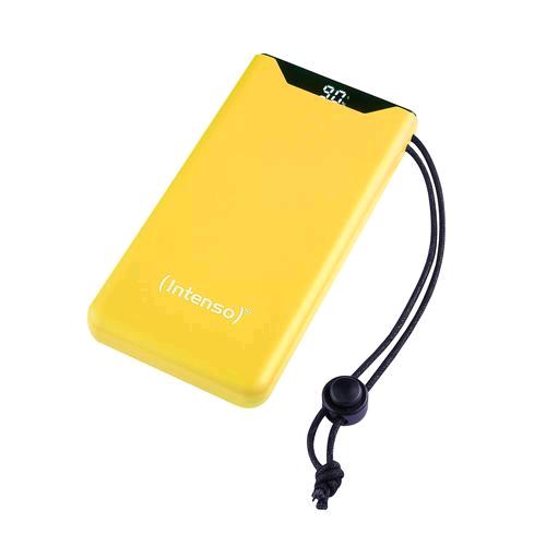 INTENSO F10000 POWER BANK 10.000mAh PD (20W) & QC (18W) USB-A USB-C DISPLAY CON PERCENTUALE DI CARICA GIALLO