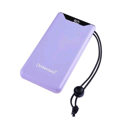 INTENSO F10000 POWER BANK 10.000mAh PD (20W) & QC (18W) USB-A USB-C DISPLAY CON PERCENTUALE DI CARICA VIOLA