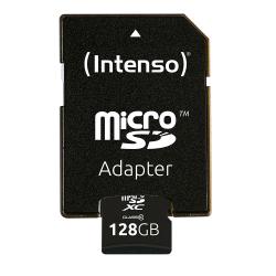 INTENSO MICRO SDXC CON ADATTATORE 128 GB CLASSE 10 NERO