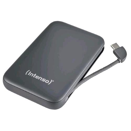 INTENSO S10000 POWER BANK 10.000mAh USB-C DISPLAY LCD CON CAVO USB-C INTEGRATO GREY